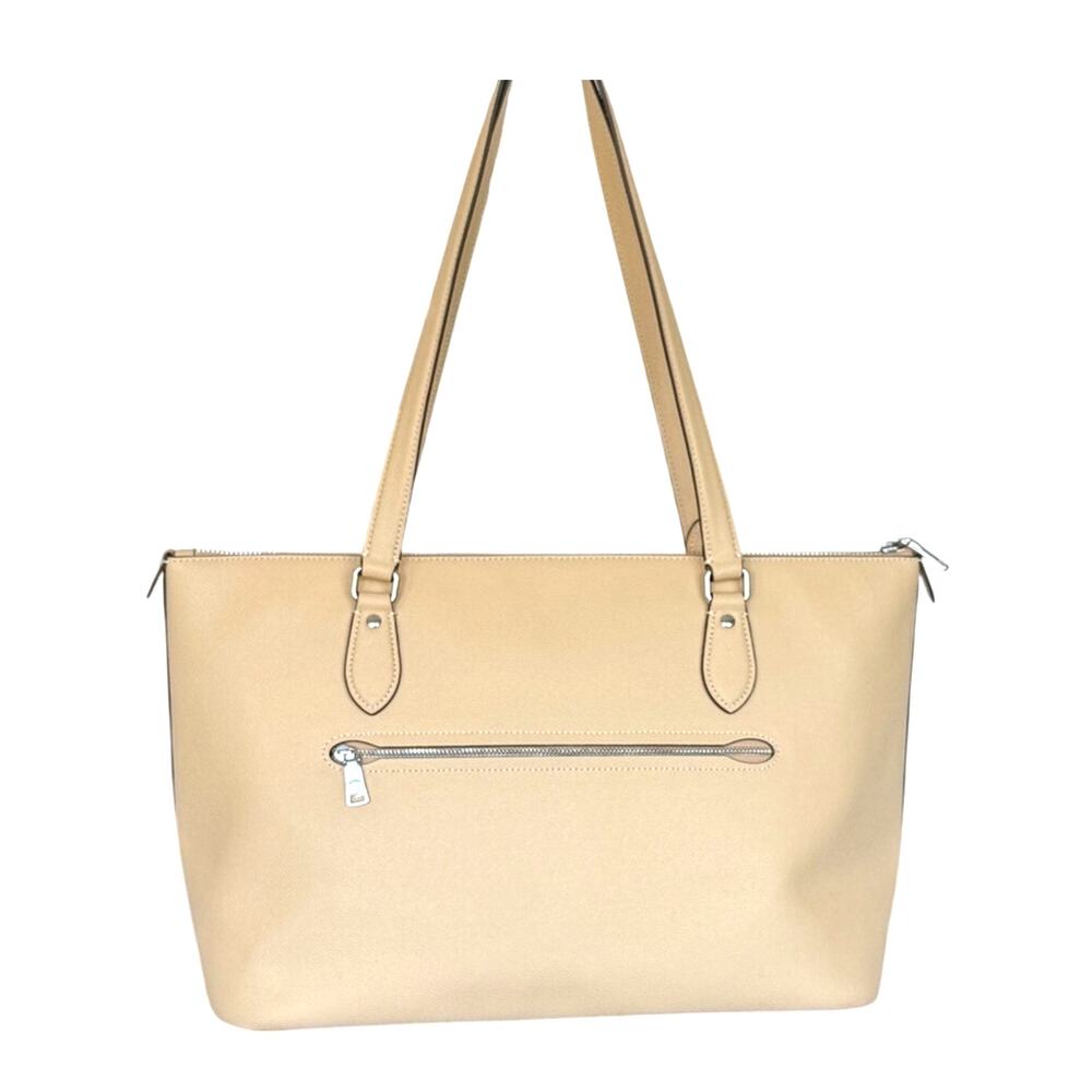 Coach Gallery Tote Butter Yellow Crossgrain Leather Shoulder Bag - Picture 3 of 14